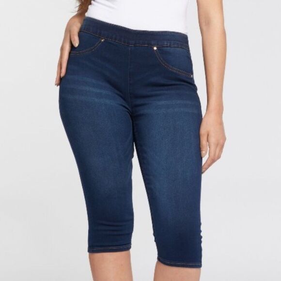 Seven7 Tummy Toner Capri Jeans Size 16 NWOT - Picture 1 of 12